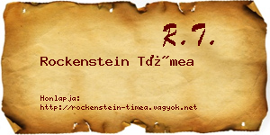 Rockenstein Tímea névjegykártya