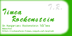 timea rockenstein business card